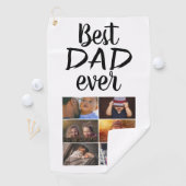 Beste vader ooit 6 Foto Collage familie Foto Golfhanddoek (Insitu)