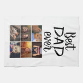 Beste vader ooit 6 Foto Collage familie Foto Theedoek (Horizontaal)