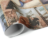 Beste vader ooit 6 fotocollage rustisch jute land cadeaupapier (Rol Hoek)