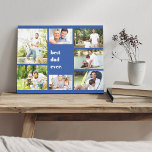 Beste vader ooit 7 Foto Collage Blue Canvas Afdruk<br><div class="desc">Creëer je eigen unieke fotocollage canvas voor de beste vader ooit. De sjabloon is klaar voor gebruik om 7 van uw favoriete foto's toe te voegen en u kunt ook "vader" bewerken, indien u dat wenst. (bv. papa, opa, oom, broer enz.). Voeg uw foto's toe, die met de wijzers van...</div>