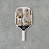 Beste vader ooit 8 foto collage zwart pickleball paddle