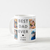 Beste vader ooit 8 fotocollage gepersonaliseerd wi koffiemok (Voorkant links)