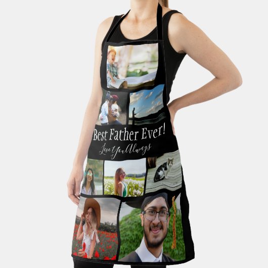 Beste vader ooit 8 fotocollage schort (Insitu)
