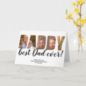 Beste vader ooit 8 foto's collage grid vaders dag kaart (Gele Bloem)