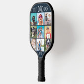 Beste vader ooit 9 Naam van fotoscript Aangepaste  Pickleball Paddle (Links)