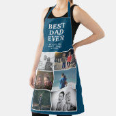 Beste vader ooit Aangepast 6 Foto Collage Blauw Schort (Insitu)