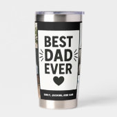 Beste vader ooit Aangepast 6 Foto Collage Geïsoleerde Drinkbeker (Links)