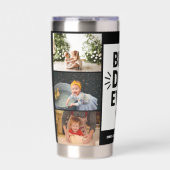 Beste vader ooit Aangepast 6 Foto Collage Geïsoleerde Drinkbeker (Voorkant)