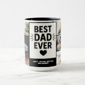 Beste vader ooit Aangepast 6 Foto Collage Mok (Midden)