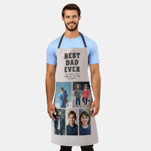 Beste vader ooit Aangepast 6 Foto Collage Schort