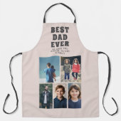 Beste vader ooit Aangepast 6 Foto Collage Schort (Voorkant)