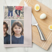 Beste vader ooit Aangepast 6 Foto Collage Theedoek (Quarter Fold)