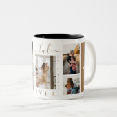 Beste vader ooit Aangepast 6 Foto Collage Tweekleurige Koffiemok (Voorkant rechts)