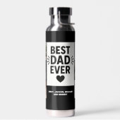 Beste vader ooit Aangepast 6 Foto Collage Waterfles (Links)