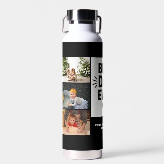 Beste vader ooit Aangepast 6 Foto Collage Waterfles (Voorkant)