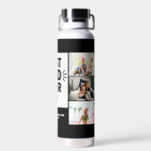 Beste vader ooit Aangepast 6 Foto Collage Waterfles (Achterkant)