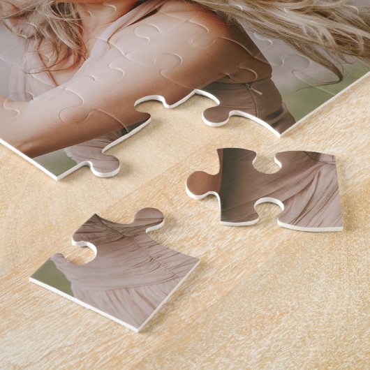 Beste vader ooit | Aangepast bericht en Kind fotoc Legpuzzel (Zijkant)