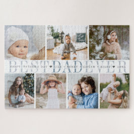 Beste vader ooit | Aangepast bericht en Kind fotoc Legpuzzel