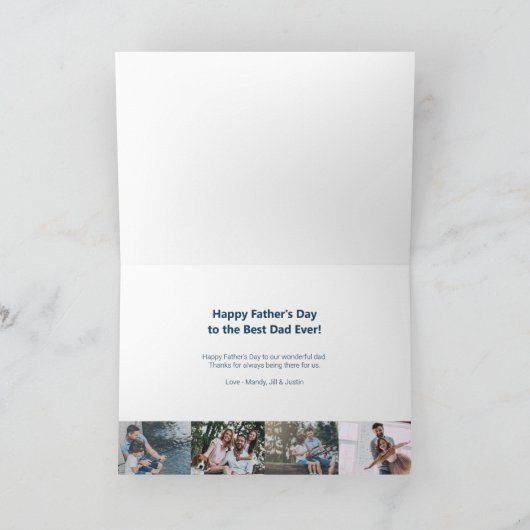 Beste vader ooit | Aangepast collage vier fotoseri Kaart (Binnen)
