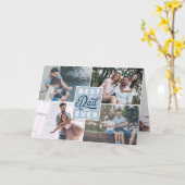 Beste vader ooit | Aangepast collage vier fotoseri Kaart (Gele Bloem)