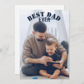 Beste vader ooit Aangepast Foto collage Creëer Je  Feestdagenkaart (Voorkant / Achterkant)