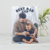 Beste vader ooit Aangepast Foto collage Creëer Je  Feestdagenkaart (Staand voorkant)