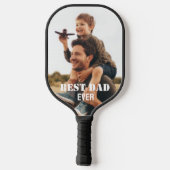 Beste vader ooit Aangepast Foto collage Creëer Je  Pickleball Paddle (Achterkant)