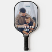 Beste vader ooit Aangepast Foto collage Creëer Je  Pickleball Paddle (Voorkant)