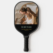 beste vader ooit Aangepast Foto Naam Ax Logo Pickleball Paddle (Achterkant)