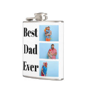 Beste vader ooit Aangepast Foto Vaderdag Cadeau Heupfles (Links)