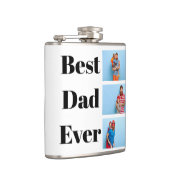 Beste vader ooit Aangepast Foto Vaderdag Cadeau Heupfles (Rechts)