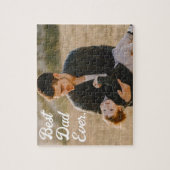 Beste vader ooit Aangepast Foto Vaderdag Cadeau Legpuzzel (Verticaal)