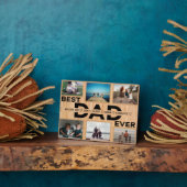 Beste vader ooit Aangepast fotocollage Fotoplaat (Zijkant)