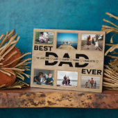 Beste vader ooit Aangepast fotocollage Fotoplaat (Zijkant)