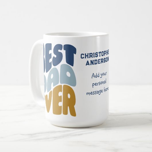 Beste vader ooit aangepast koffiemok (Voorkant links)