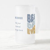 Beste vader ooit aangepast matglas bierpul (Voorkant rechts)