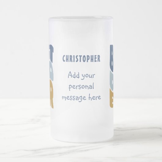 Beste vader ooit aangepast matglas bierpul (Center)