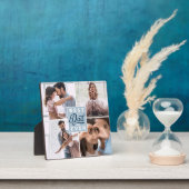 Beste vader ooit Aangepast Vier Foto Familie Colla Fotoplaat (Insitu)