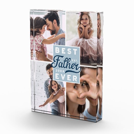 Beste vader ooit Aangepast Vier Fotoserie Collage Fotoblokken (Rechts)
