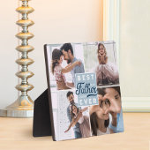 Beste vader ooit Aangepast Vier Fotoserie Collage Fotoplaat
