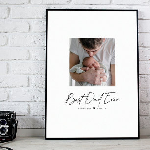 Beste vader ooit Aangepast voor moderne foto Poster