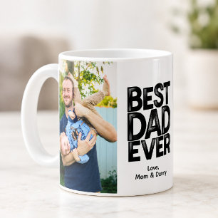 Beste vader ooit aangepaste 2-zijdige foto koffiemok
