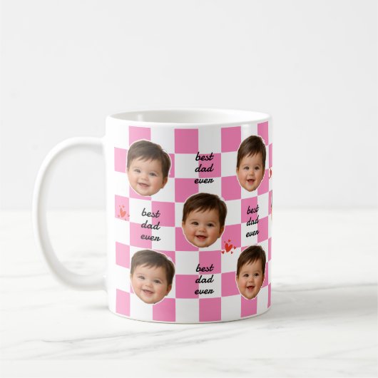 Beste vader ooit aangepaste baby fotomok koffiemok (Links)