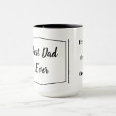 Beste vader ooit - aangepaste bericht twee toon mok (Midden)