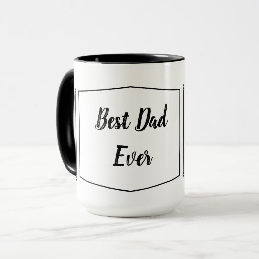 Beste vader ooit - aangepaste bericht twee toon mok (Voorkant links)