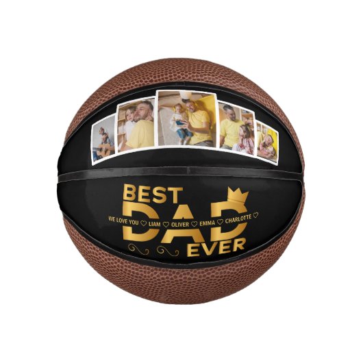 Beste vader ooit aangepaste familie 5 Foto met nam Basketbal (Voorkant)
