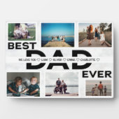 Beste vader ooit Aangepaste Familie 6 Foto Collage Fotoplaat (voorkant)