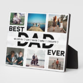 Beste vader ooit Aangepaste Familie 6 Foto Collage Fotoplaat (Zijkant)
