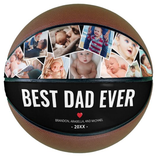 Beste vader ooit Aangepaste Foto Basketball Basketbal (Voorkant)