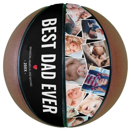 Beste vader ooit Aangepaste Foto Basketball Basketbal (Verticaal)